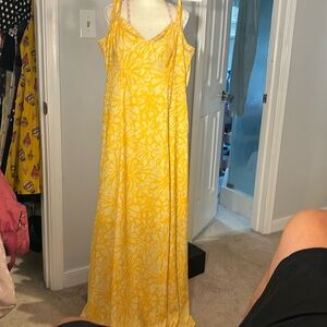 BRIGHT AND SEXY Modcloth Sweeten the Occasion Maxi Dress Yellow Floral Print
